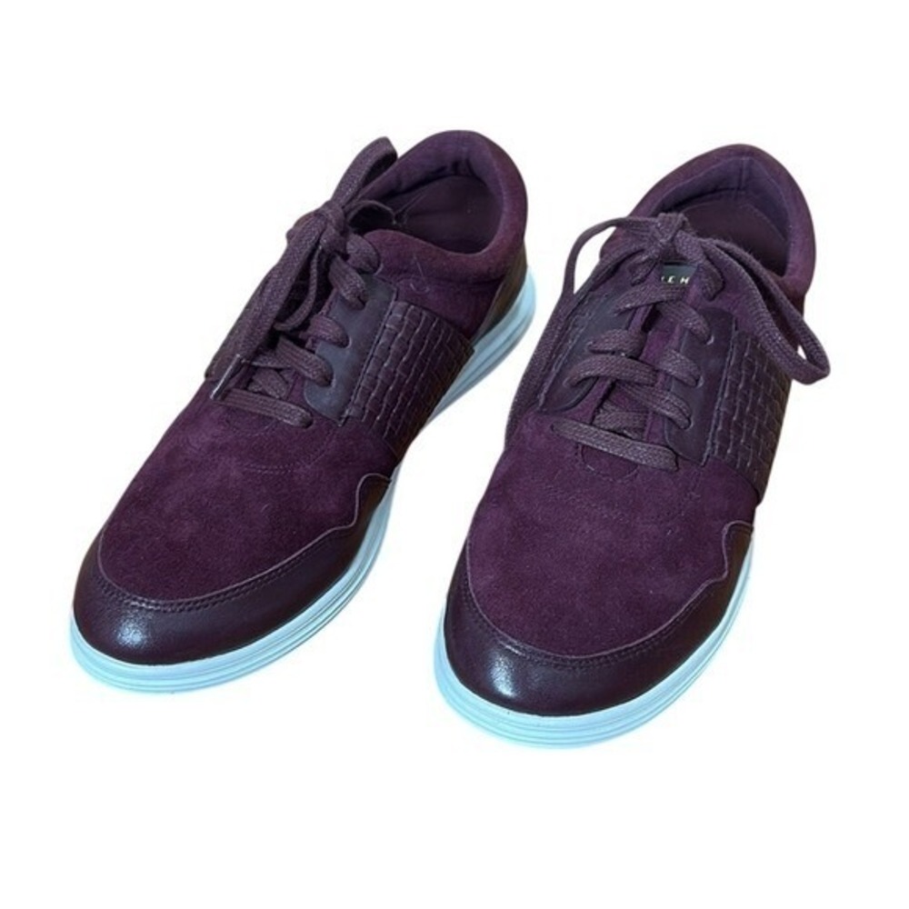 Cole Haan‎ Grand OS Burgundy Suede Leather Lace Up Sneakers Women's 7.5 B NWOB